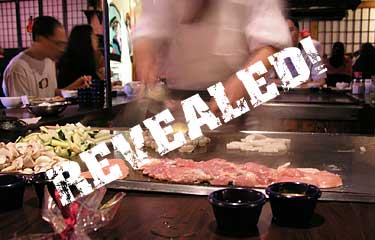 Teppanyaki restaurant grill